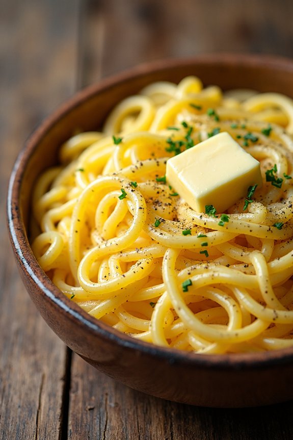 creamy pasta with eggs