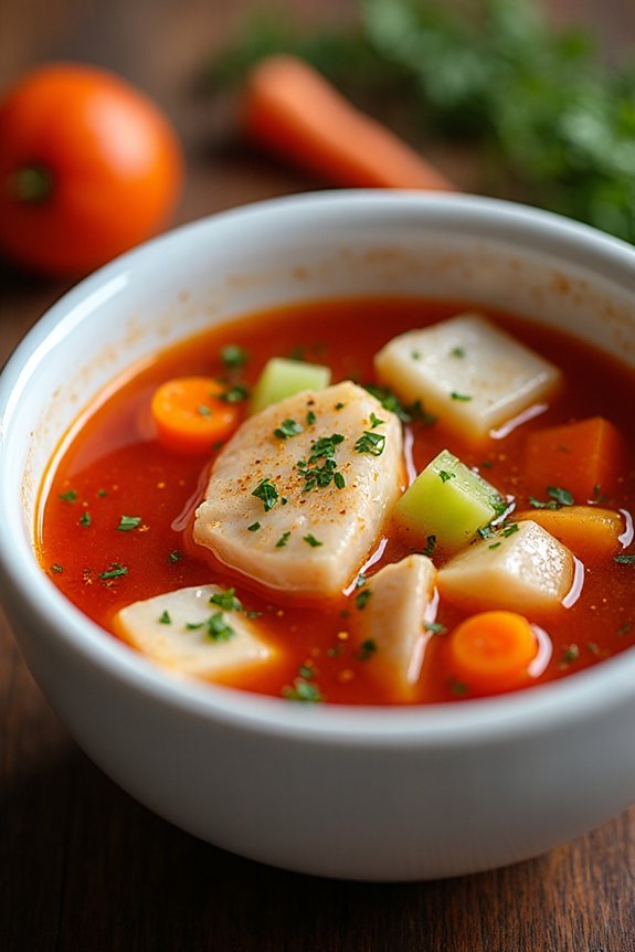 flavorful vegetable soup preparation