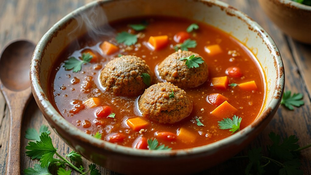 hearty mexican meatball soup