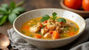 homemade chicken soup stock