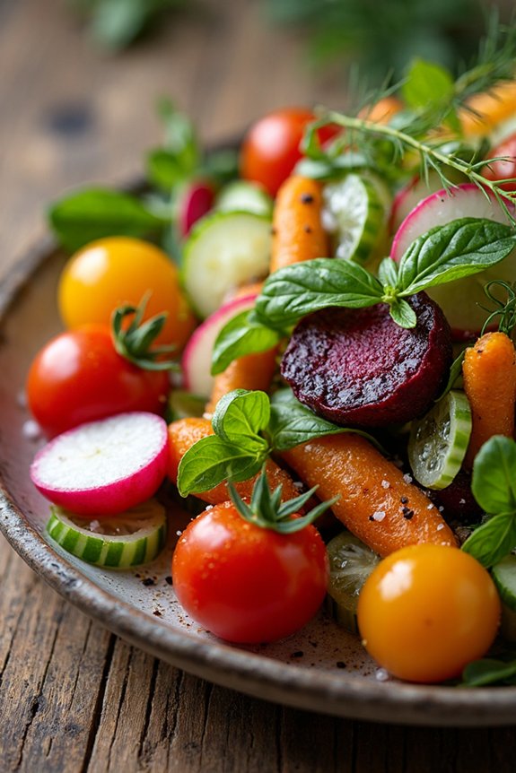 layered salad with flavors