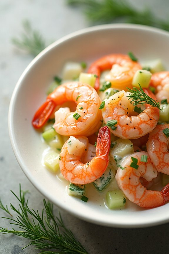 prepare shrimp and dressing