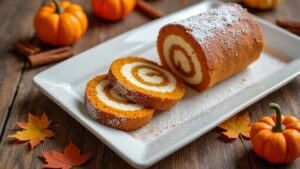 pumpkin spice dessert roll