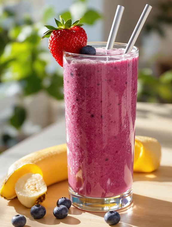 blend banana berries enjoy