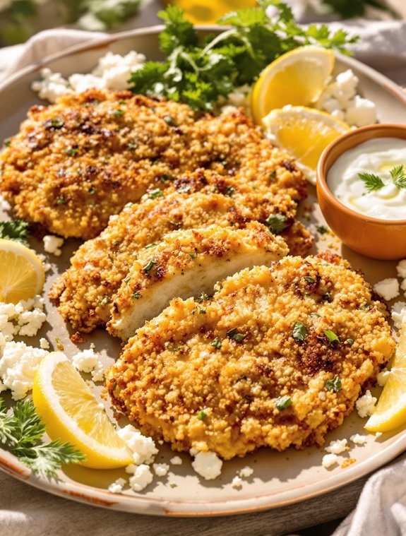 crispy chicken stuffed pitas