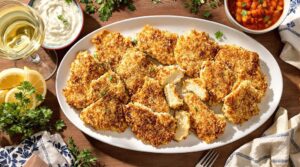 crispy mediterranean chicken dish